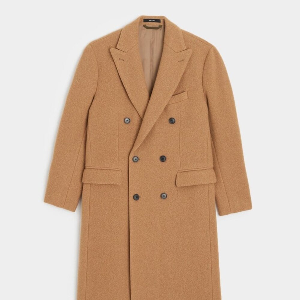 TODD SNYDER Italian Peak Lapel Wool Blend DB Mens Sz 40 Coat Overcoat Topcoat